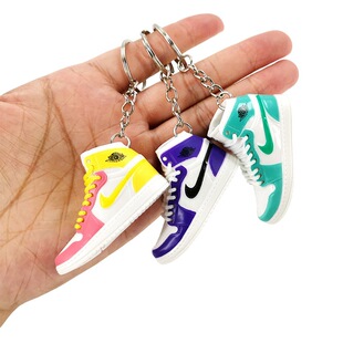 AJ Shoe Mold Keychain AJ1 Hard Shell Mini 3D Баскетбольная обувь Модный сюрприз Слепая коробка Сумка Подвеска