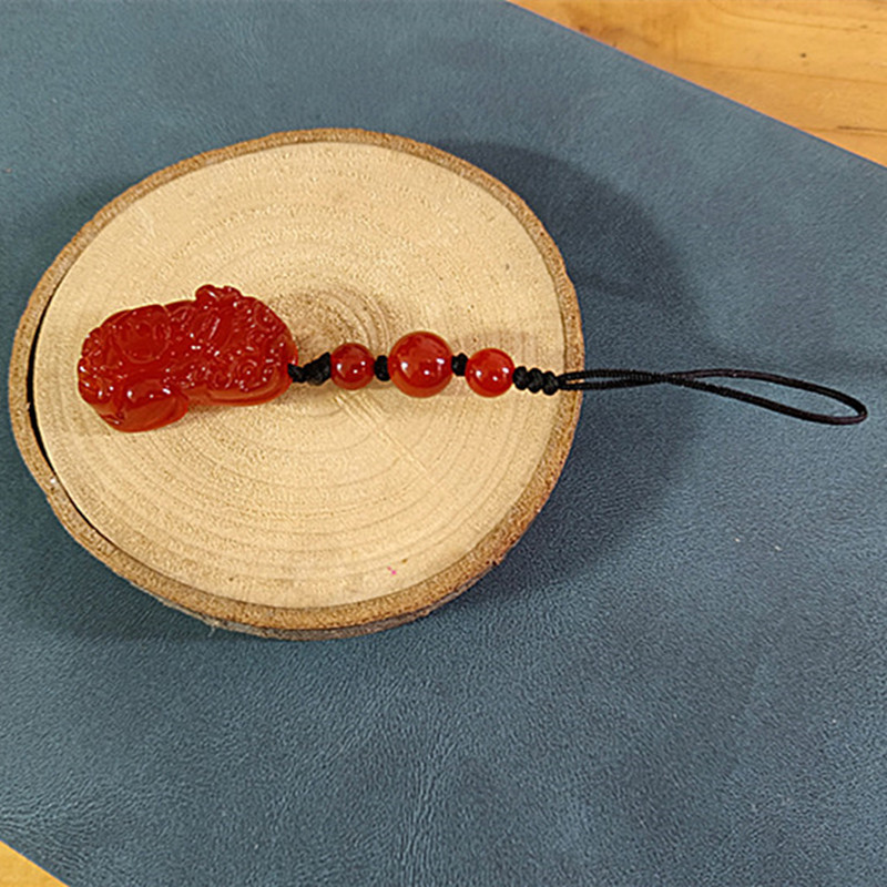 빨간 마노 용감한 휴대 전화 체인 (27*15mm)