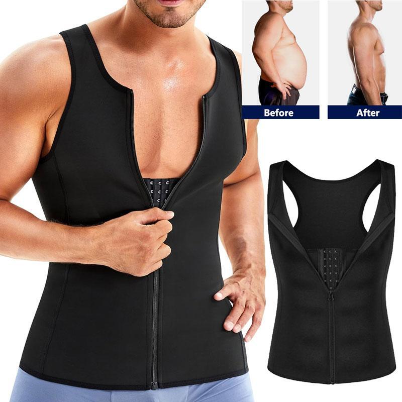 Men Neoprene Sauna Tank Top Men Sport Vest Men Sleeves|ms