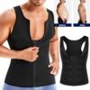 Men Neoprene Sauna Tank Top Men Sport Vest Men Sleeves|ms