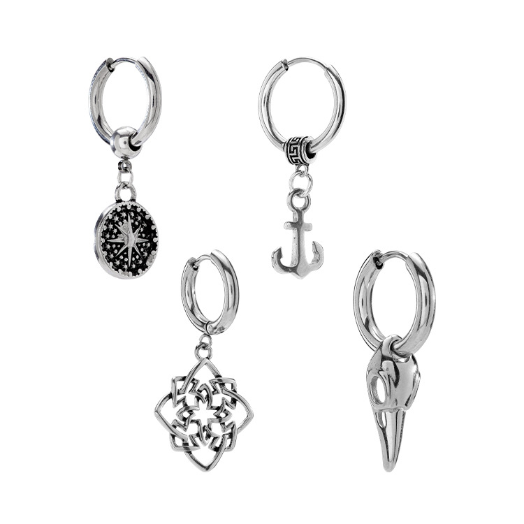 Minimalistiske herre øreringe i rustfrit stål retro_voghion.com