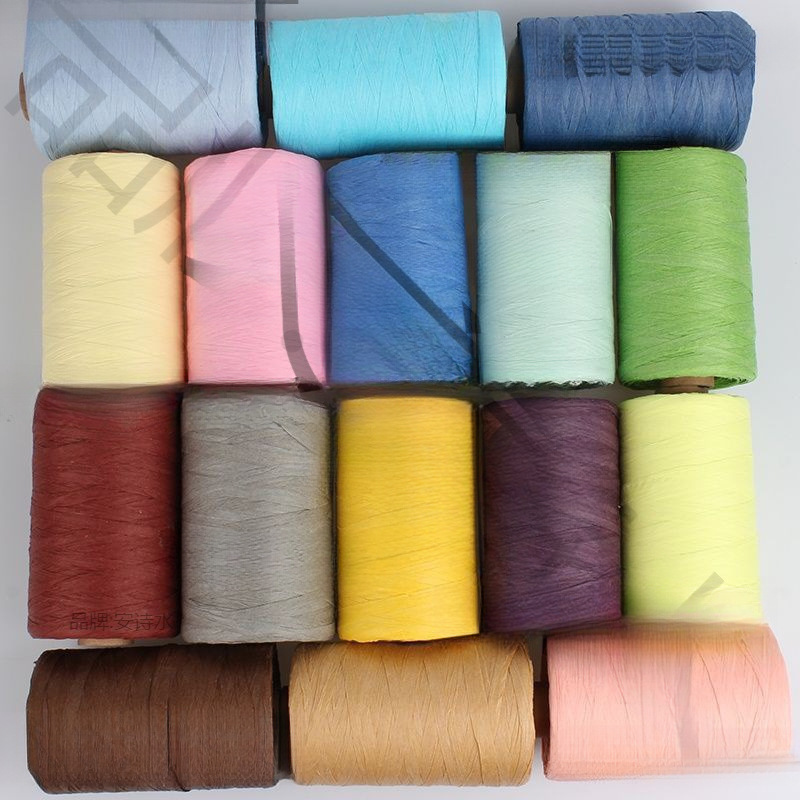 拉菲纸钩包线手工钩针毛线编织包包线夏凉帽手钩帽子拉菲草垒德株