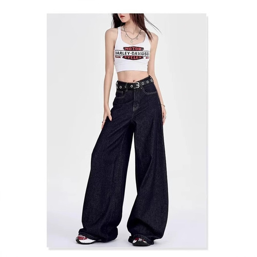 Women's Straight Leg Loose Spring Autumn 2024 New High-Waisted Slimming Petite Wide Leg Floor-Length Pants