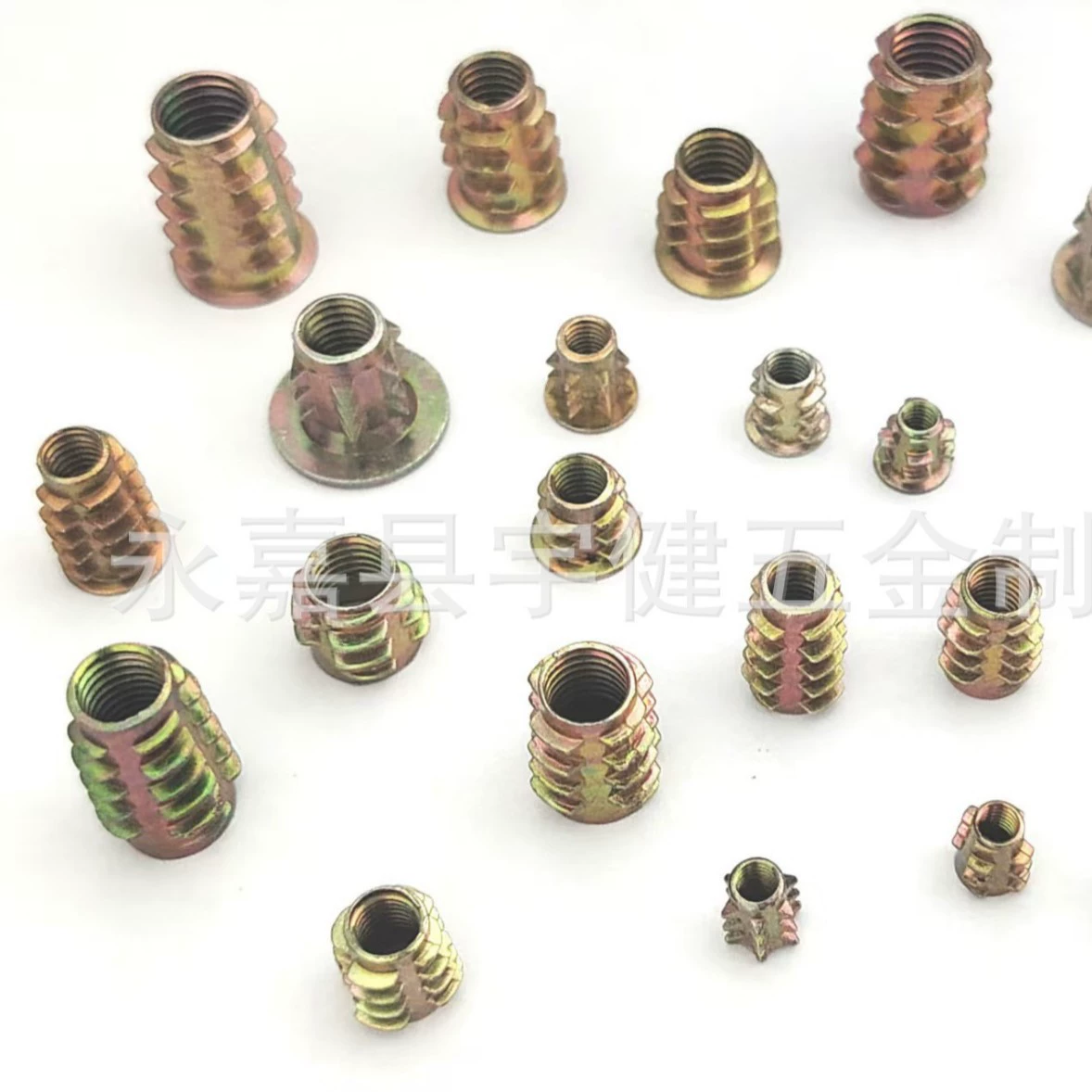 Гайки с внутренними и внешними зубьями из цинкового сплава, гайки с колючим кончиком, гайки для украшения мебели.