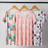 lovely Cartoon summer printing Thin section Wicking Ice Cotton Nightdress girl Light and thin Self cultivation Home skirts wholesale