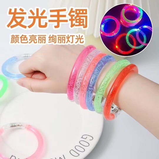 Creative acrylic flash bracelet bar concert cheer props night market square luminous bracelet children's toys