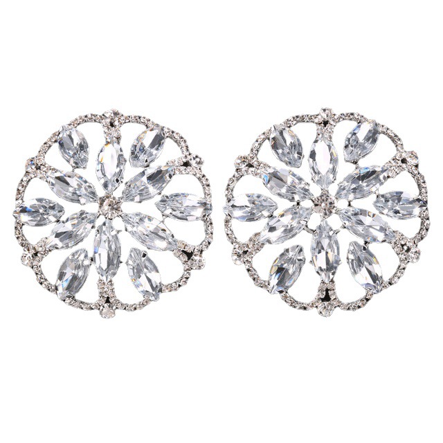 Mujeres europeas y americanas sexy en forma de flor rhinestone pecho pegatinas accesorios cuerpo cadena image 5