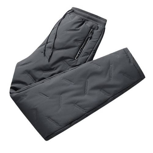 LAZADA Cross-Border Winter Lamb Wool Warm Fleece Casual Pants Men's Fleece Lined and Thick Drawstring Windproof Sweatpants