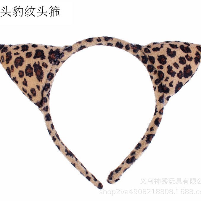 1 61 rendimiento diadema animal de dibujos animados de peluche tocado diadema conejo gato vaca Tigre ovejas Orejas de conejo