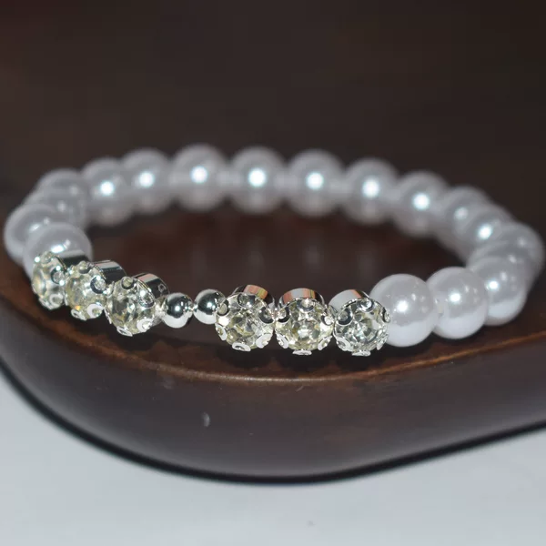 Cross-Border Single Row Pearl Rhinestone Open Bracelet Rhinestone Bracelet Watch Accessories Jewelry
