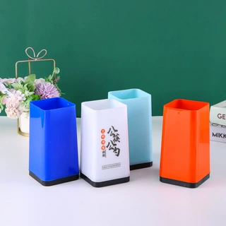 广告筷子筒定制 底部带孔沥水塑料筷笼 饭店礼品彩印筷子桶印logo