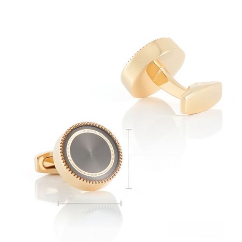 Circular CD disc accessories Enamel metal cufflinks for men French-style shirt cuff fasteners wholesale