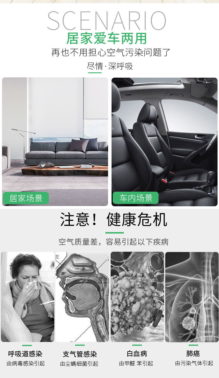 Car Atomization Disinfection Machine Nano Deodorization, Odor Removal, Sterilization, Formaldehyde Disinfectant, Car Indoor Air Conditioning Atomization Machine