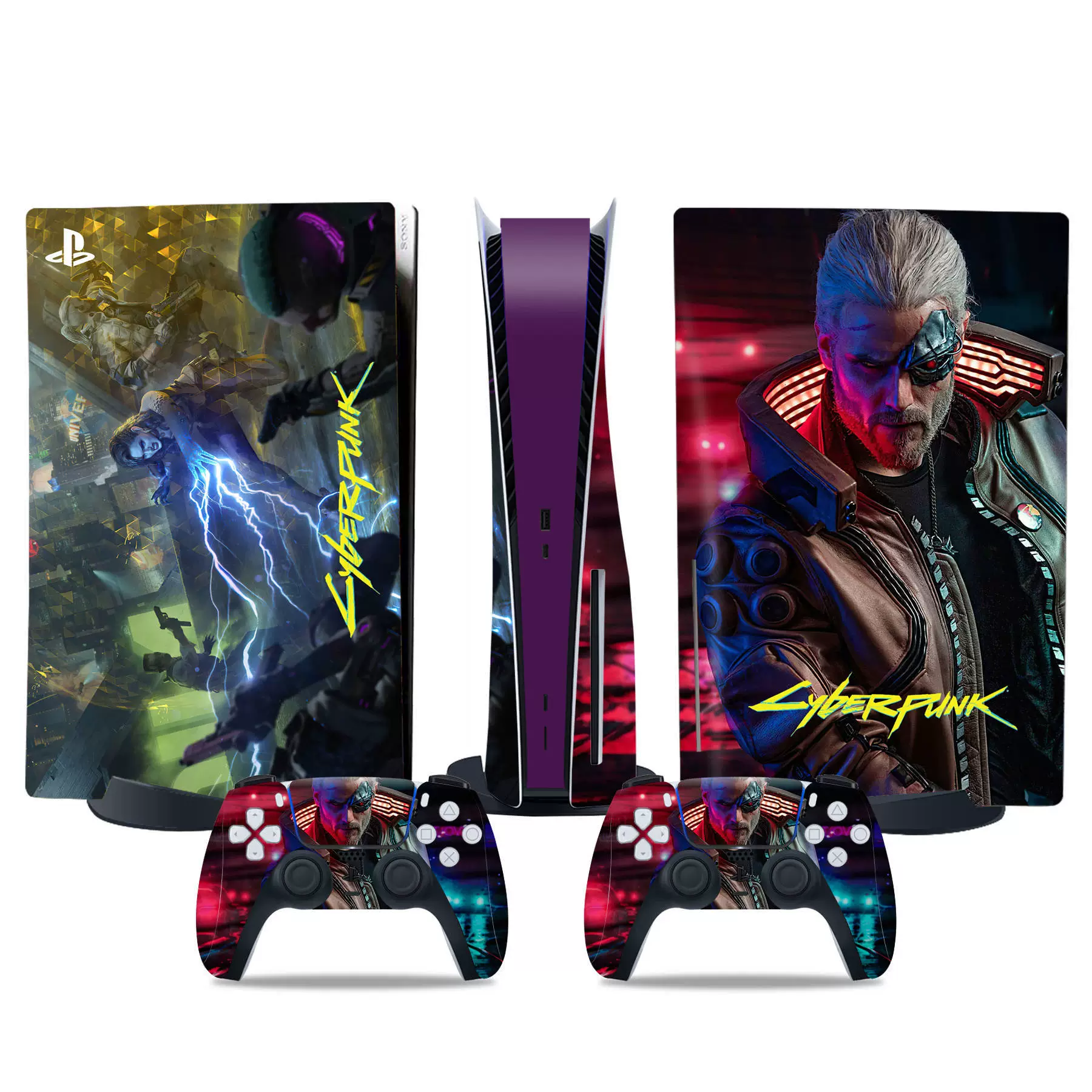PS5 console skin, optical drive version, colorful vinyl film, removable adhesive