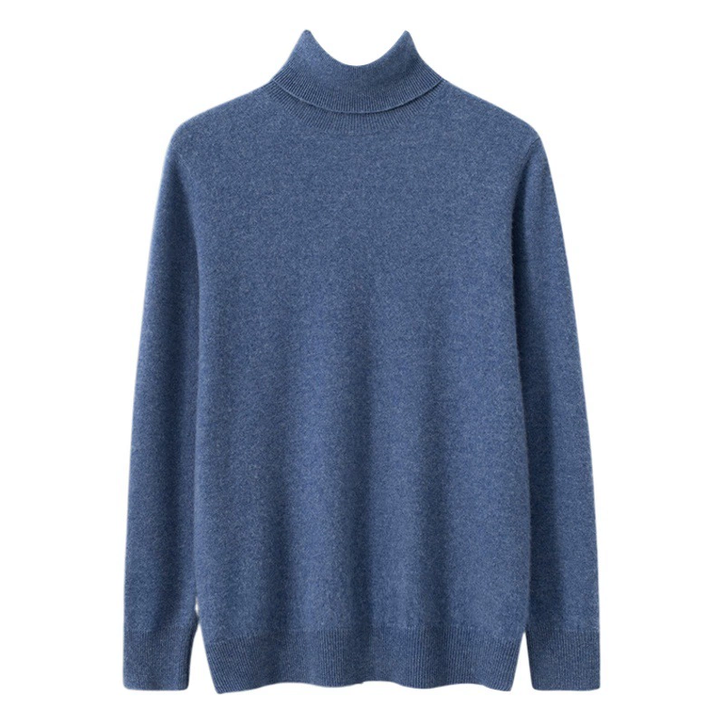 Кашемировый свитер, мужской осень-зима 2022, новый простой вязаный свитер с высоким воротником, пуловер с длинным рукавом, модный универсальный свитер больших размеров