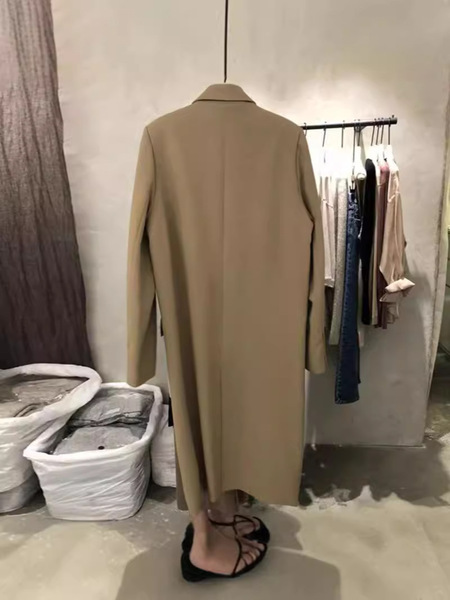 Autumn demi-season long classic suit jacket