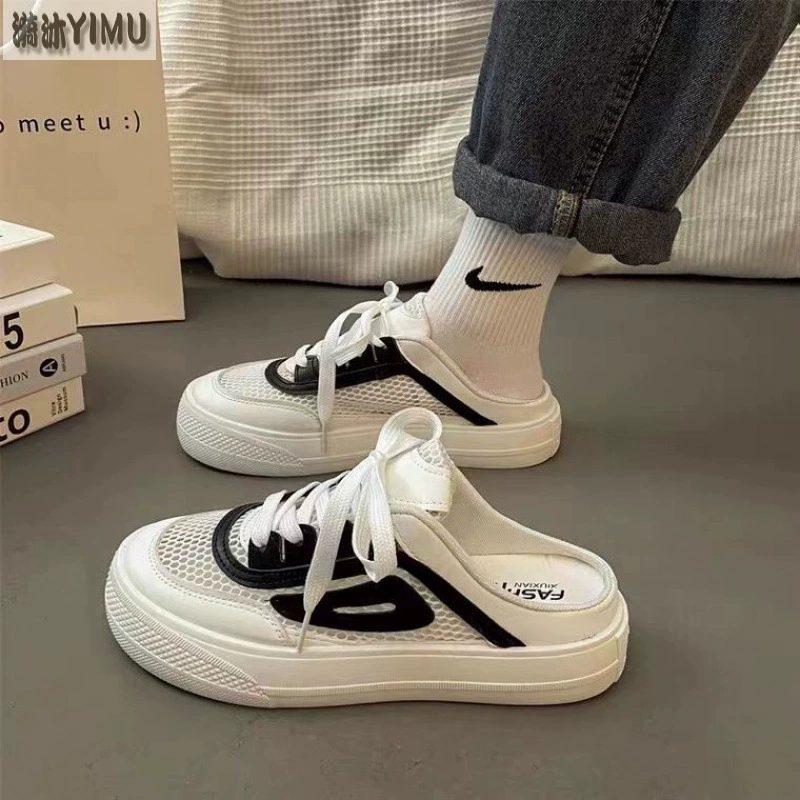 Slippers, summer footwear, cloth shoes, slide platform, 2023