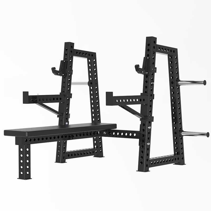 Frame de cuclillas gratis multipropósito barraca profesional de empuje horizontal medio marco marco marco de cuclillas marco alto y bajo marco marco de gimnasio multifunción