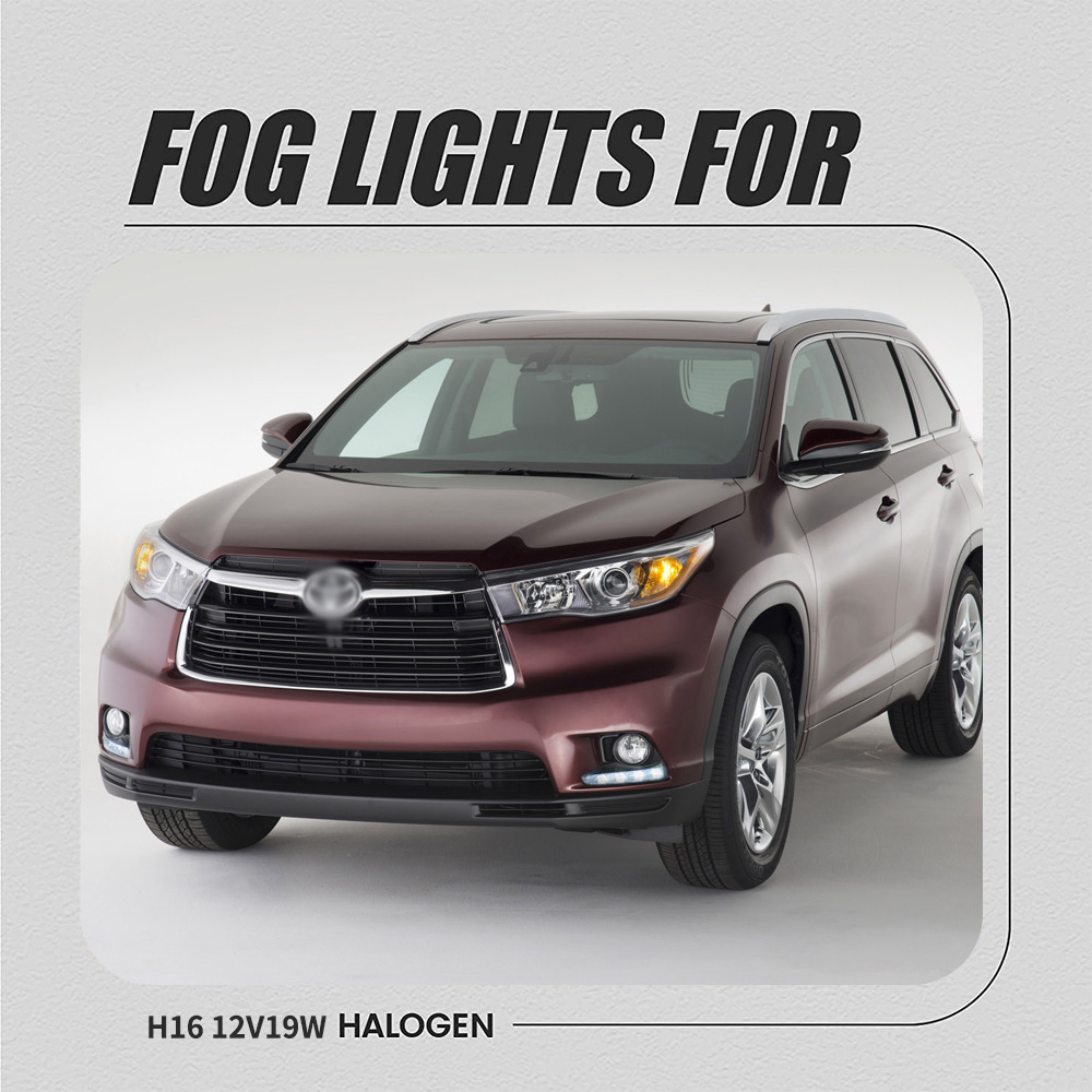Aplicable a TOYOTA 14 15 16 Highlander conjunto de lámpara de niebla delantera LED diurna lámpara de niebla de barra delantera
