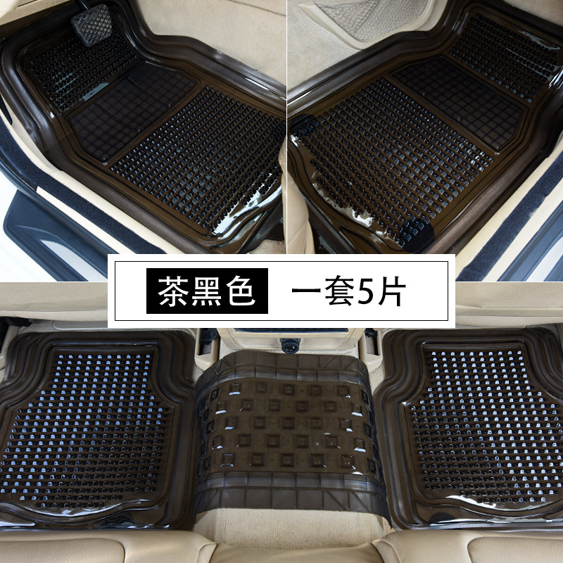 Universal Foot Pad | Universal Mats Transparent - eco-friendly-diamond-thickened-1-set-5-pieces-tea-black