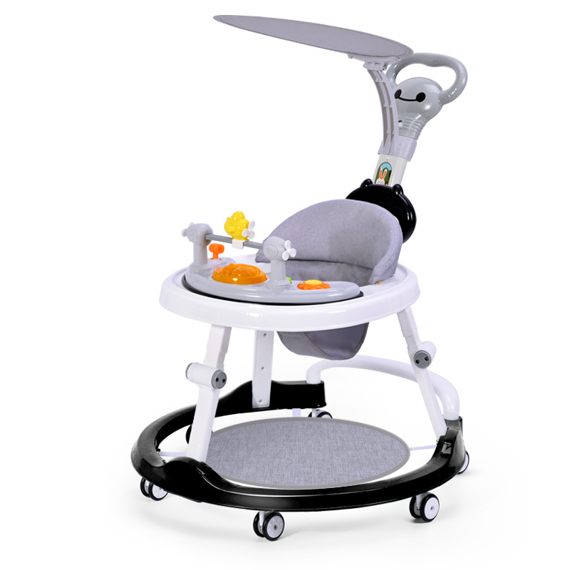 Baby Walker anti-o-pierna multifuncional resistente a la caída anti-Flip niña niño bebé ayuda para caminar carro portátil en forma de U