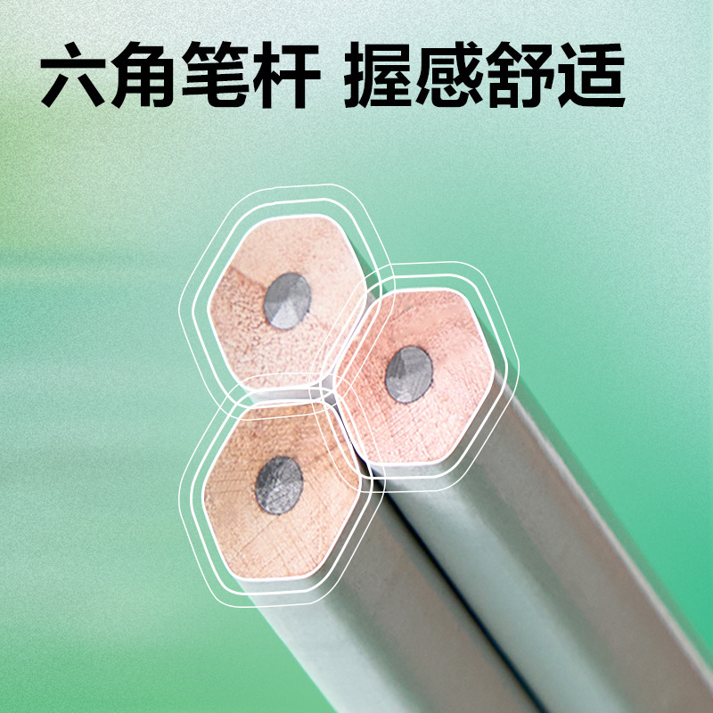 デリ HC175-HB/2B 六角棒筆記鉛筆 小学生筆記用小白棒鉛筆 2b試験専用|undefined
