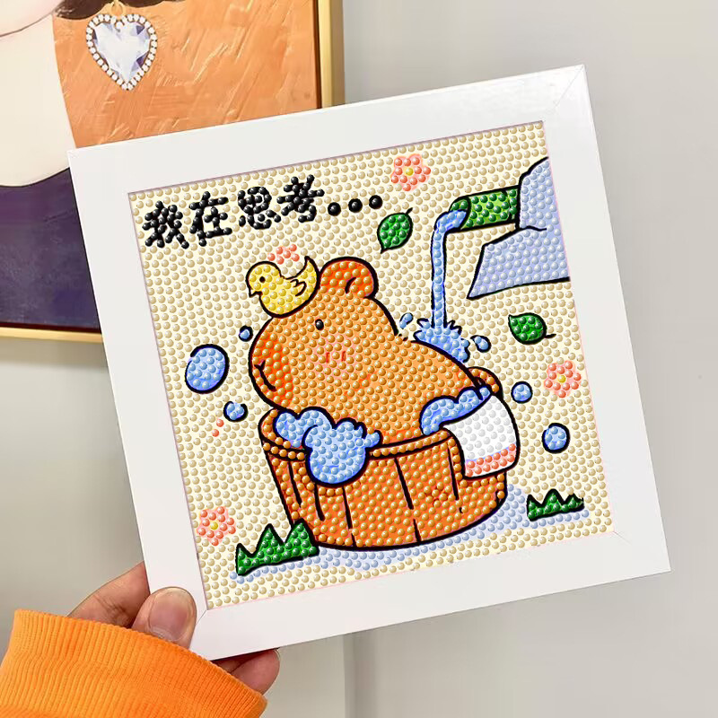 Nuevo dibujo de diamante infantil de labu diy pegatinas de diamante con marcos de fotos hechas a mano diy puzzle pegatinas de mampostería image 16
