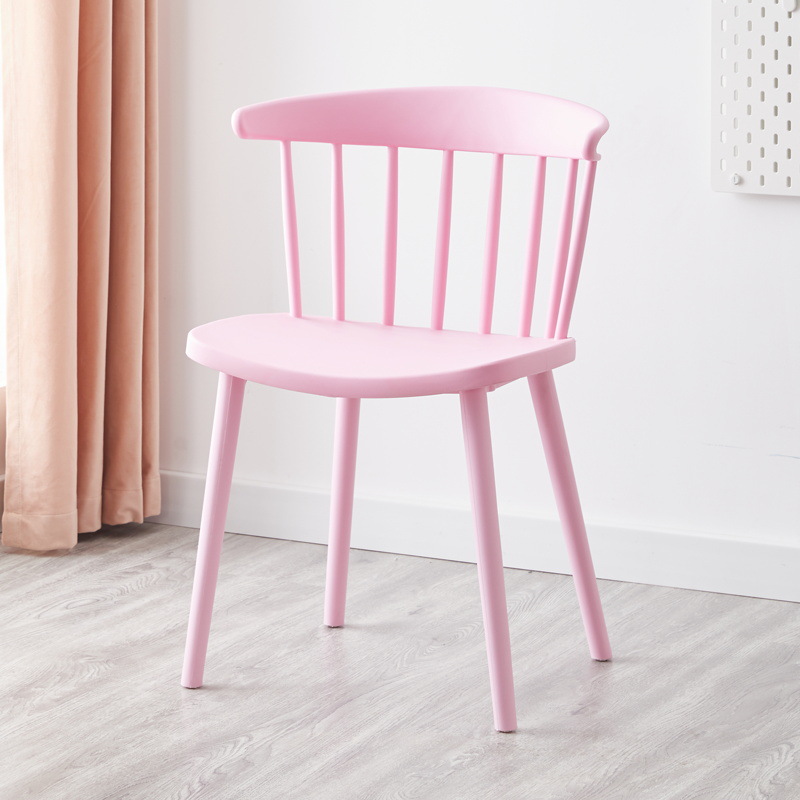Silla de Plástico para Comedor y Café, Estilo Windsor, Moderna y Ligera