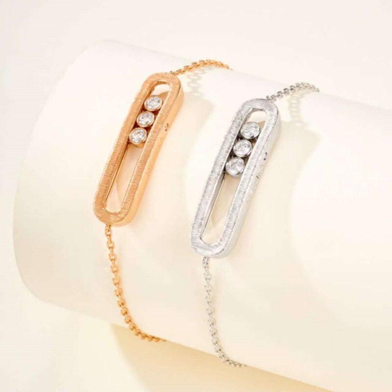 V-Gold Plated Material, Matte Messi-Style Bracelet, Stylish and High-End, Light Luxury, Factory Direct Sale V-Gold Plated Material, Matte Messi-Style Bracelet, Stylish and High-End, Light Luxury, Factory Direct Sale