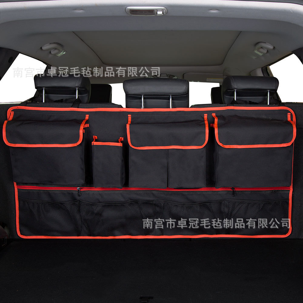 Car Trunk Storage Hanging Bag, Seat Back Storage Bag, Suv Car Rear Seat Multifunctional Storage Net Pocket Hanging