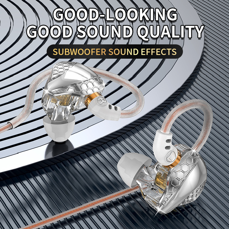 Export Heavy Bass Over-Ear Wired Headphones Metal Noise Cancelling In-Ear Sports Music Ear Hook Style_voghion.com