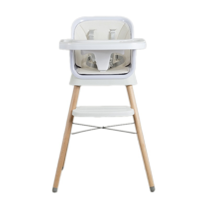 Solid Wood Rotatable Baby Dining Chair Multifunctional Adjustable Children's Dining Chair Transparent Simple Baby Baby Seat