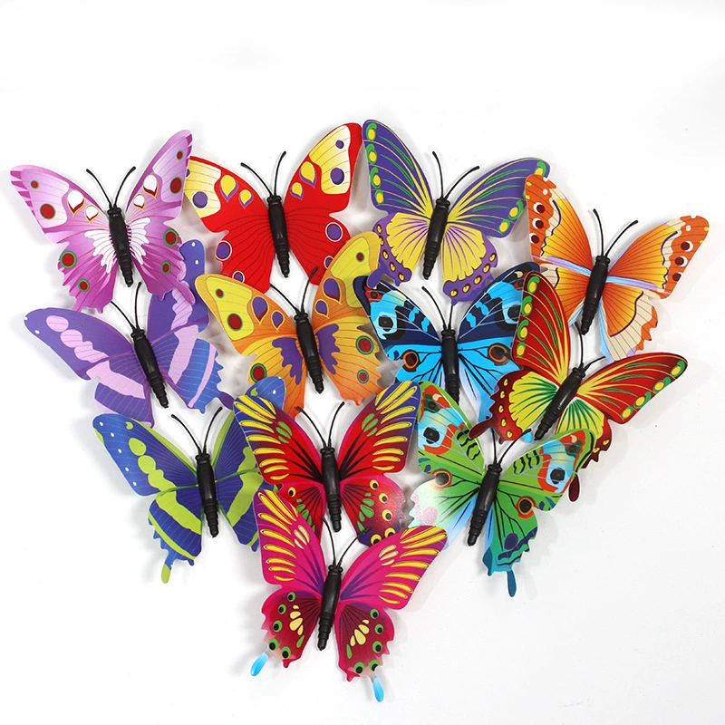 Caifeng имитация бабочки бабочка 5 см 8 см 12 см ПВХ Однослойная бабочка декоративная садовая подключаемый к пластиковой технологии