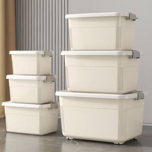 (Wholesale), plastic cream capacious extra large storage box, duvet for home use