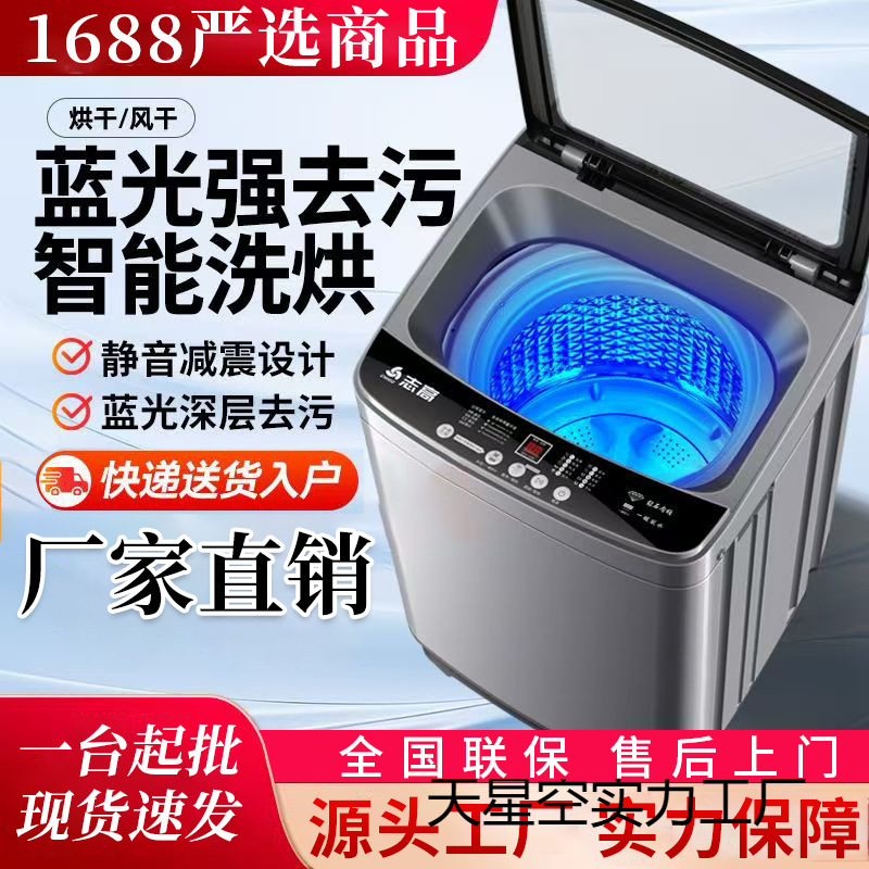 Renting House Artifact, Energy-Saving, Silent, Fully Automatic Pulsator Washing Machine, Small Household Rental Dormitory, Washing and Drying Integrated