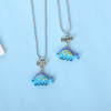 Children's necklace for friend, chain, set, cartoon resin, dinosaur, accessory, new collection, wholesale