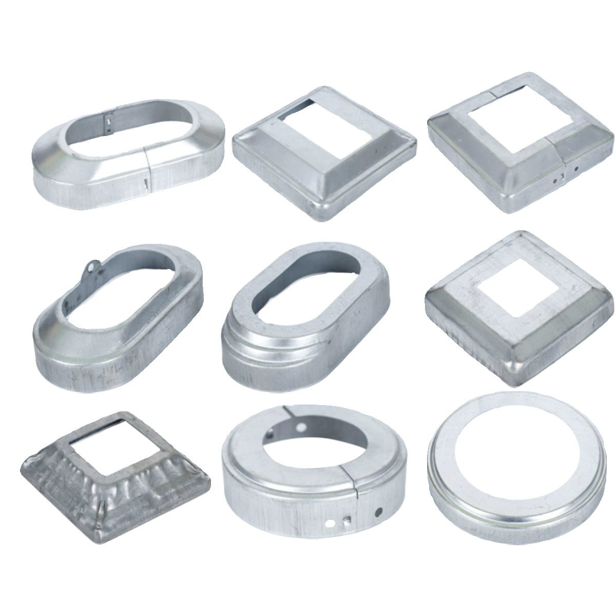 Аксессуары для штамповки железных листов ограждения, чехол для ног, разделенная крышка, декоративная крышка, уродливая крышка, колонна, ограждение, нижняя крышка перил