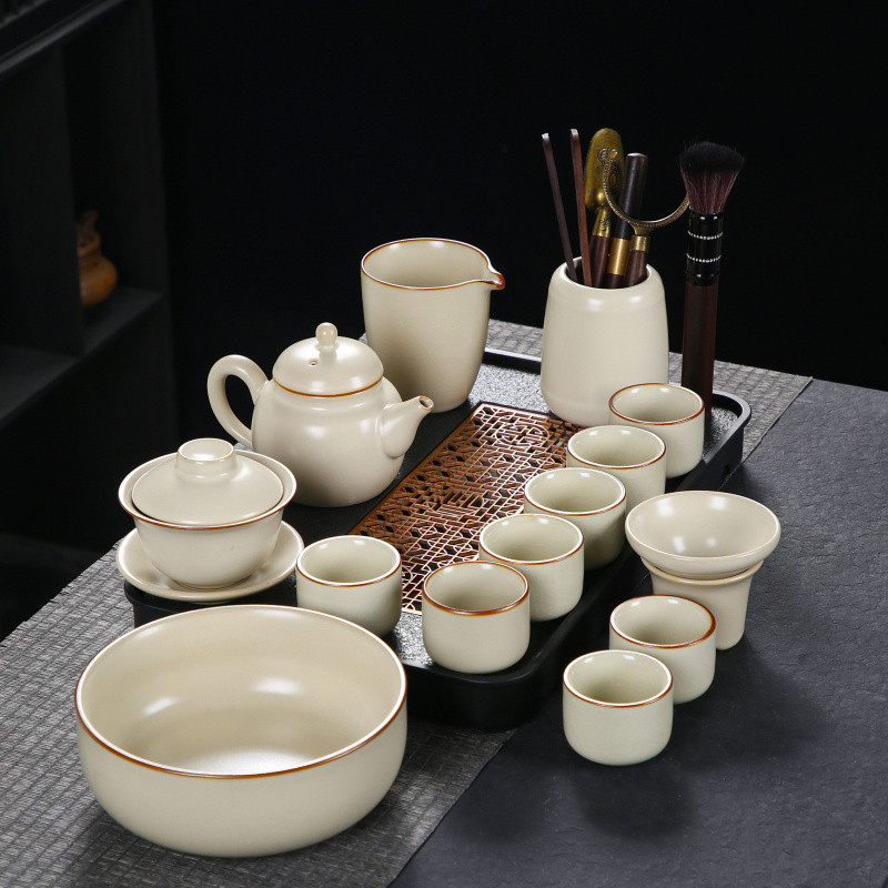 여요 부자 냄비 + 덮은 그릇 8 컵 다도 차 세척 + 흐르는 창 트레이