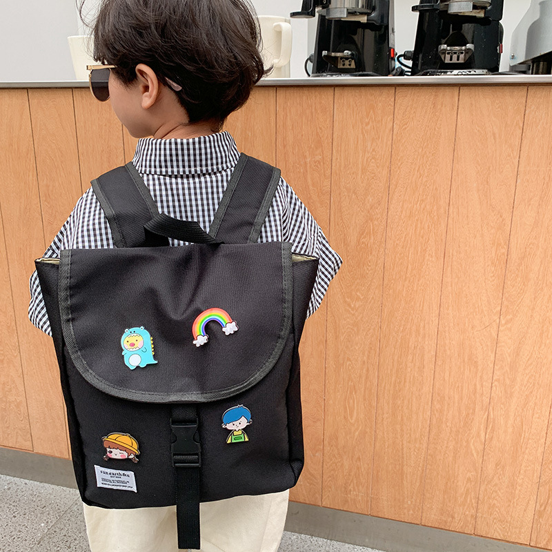 韓版休閒兒童背包 戶外休閒兒童雙肩包帆布男女寶寶幼兒園小書包