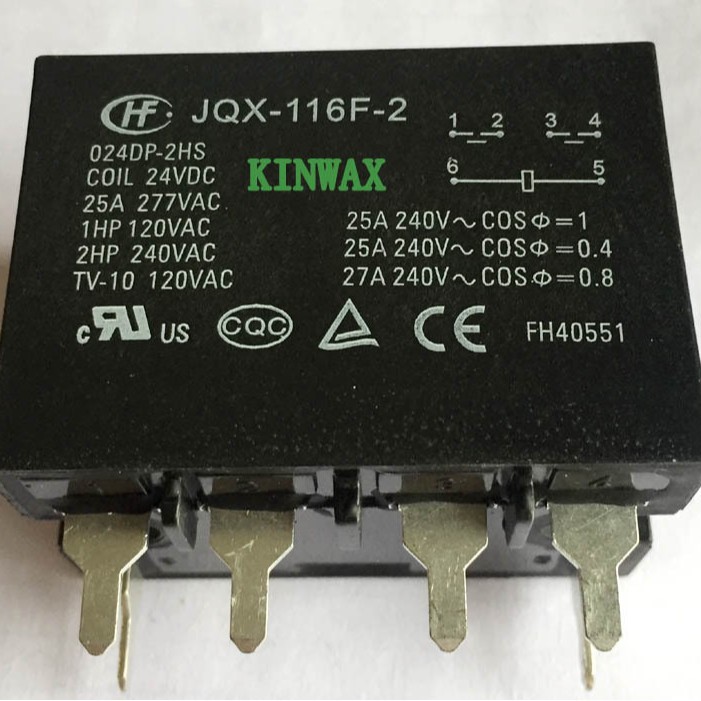 HF116F-3/120AF-1HTFW一组常开25A法兰安装继电器