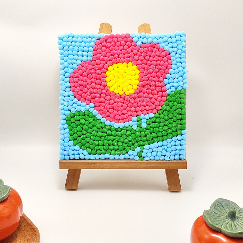 DIY ヘアボール絵画手作り材料パッケージクリエイティブ子供の漫画アニメーション装飾絵画ステッカー絵画屋台卸売|undefined