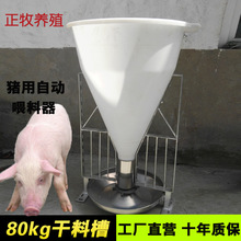 80公斤高桶猪料槽自动料槽采食槽育肥猪喂料器猪用养殖设备垒德株