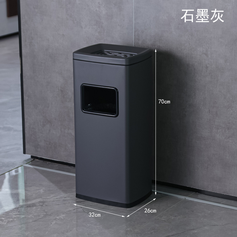 ステンレス立式ロビーエレベーターの口が煙を消して床に落ちた縦型灰皿商用ホテルのゴミ箱灰皿|undefined
