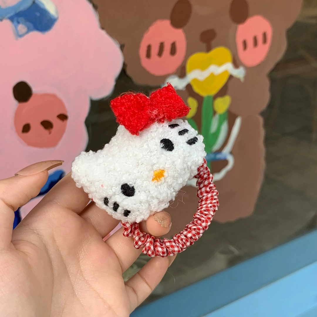 Hello kitty, милая резинка для волос, плюшевая кукла, аксессуар для волос, простой и элегантный дизайн