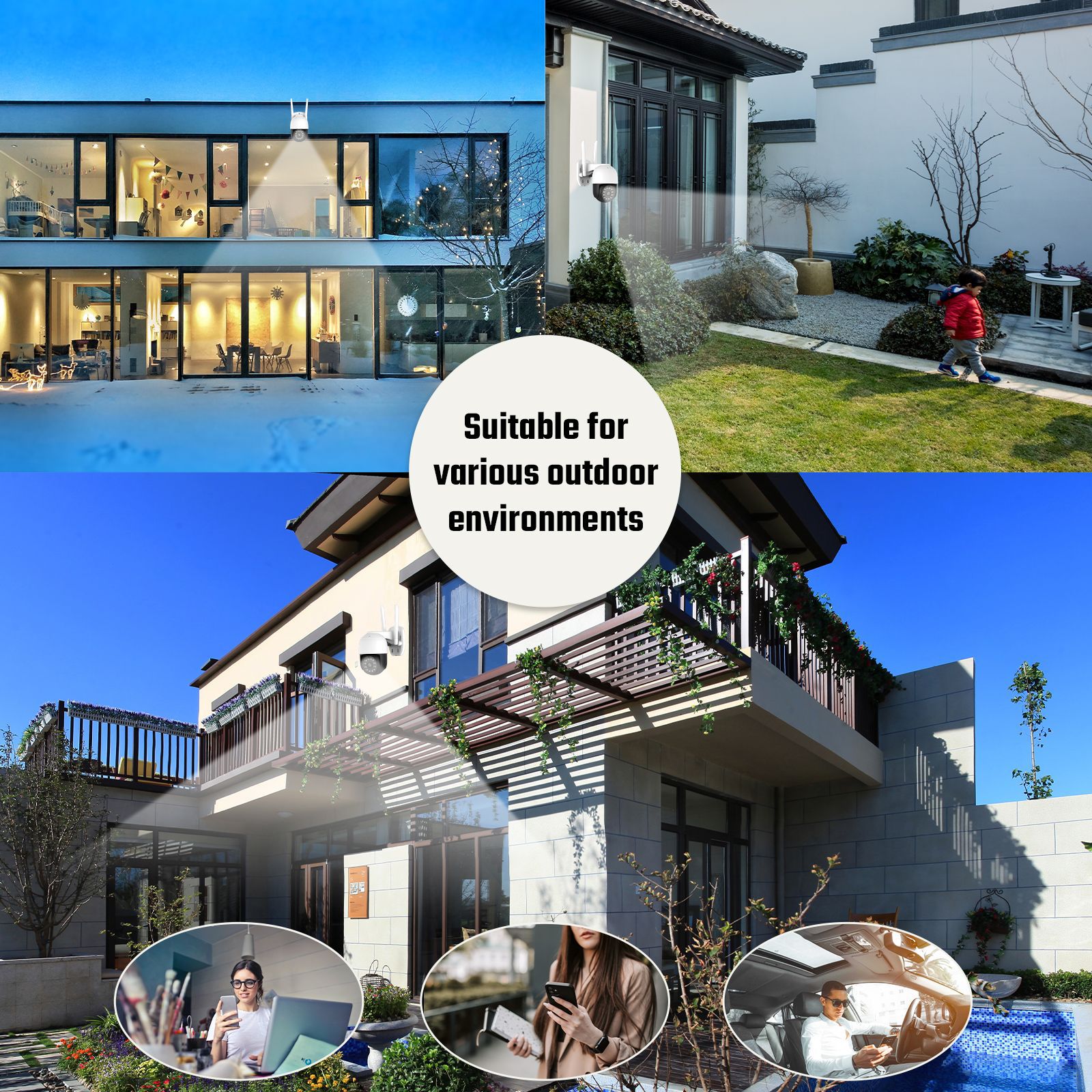 Fuente fábrica cámara PTZ exterior fuente de luz dual detección de movimiento comercio exterior explosión transfronteriza PTZ HD monitor