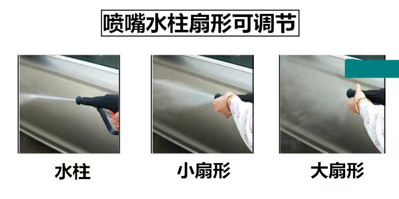 Fan-shaped adjustable duckbill nozzle high-pressure car wash water gun, short gun, medium-long gun, quick-connect gun, car washing gun, cleaning machine