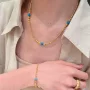 小众串珠虎眼石满天星锁骨链