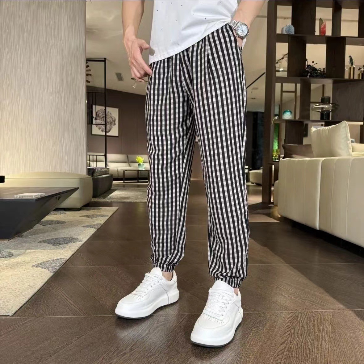 격자 무늬 번들 발