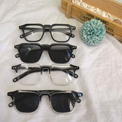 時尚太陽鏡韓版新款太陽小方框米釘墨鏡女潮個性眼鏡男歐美風