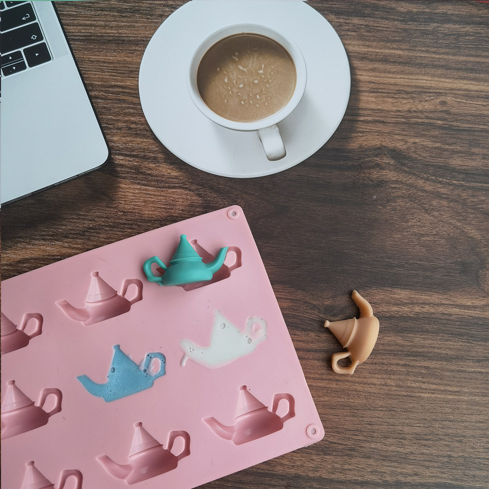 12 tetera 53 molde de silicona pastel helado pudín molde de postre jabón utensilios